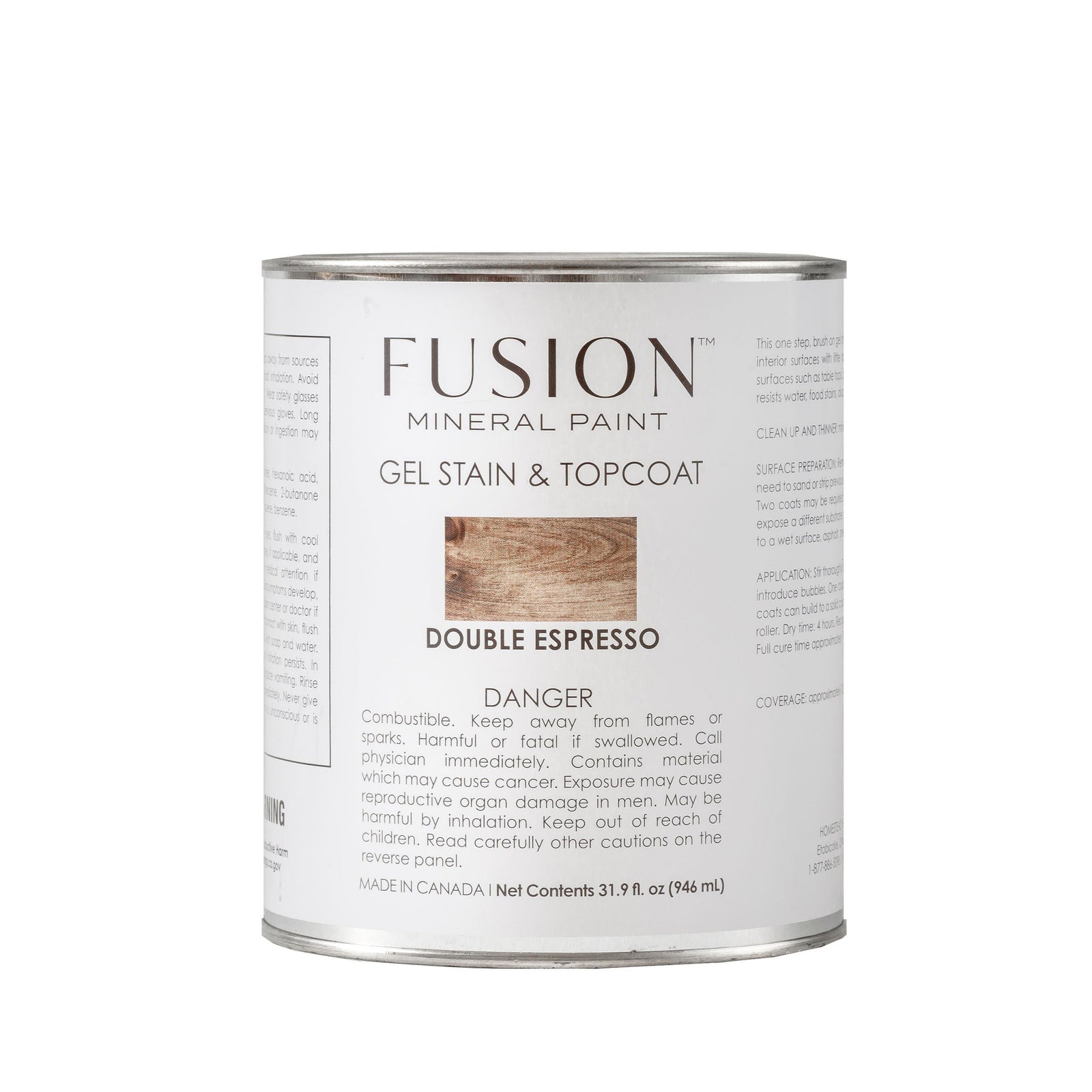 Double Espresso Stain and Top Coat by Fusion