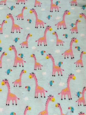 Toucan and Giraffe Flannel