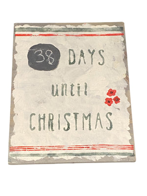 Days Until Christmas Chalkboard Sign