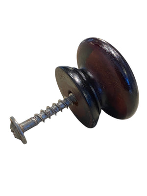 Reclaimed Dark Red Wood Knob