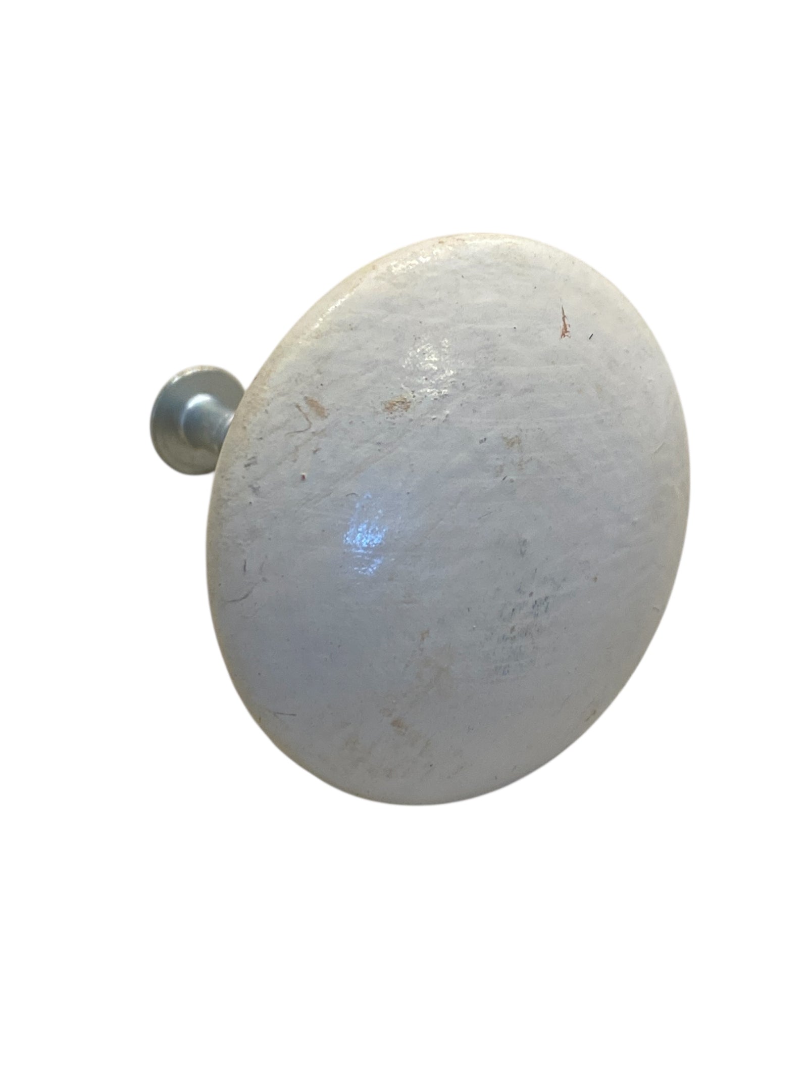 Reclaimed White Painted Wood Knob