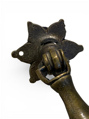 Brass Teardrop Flower Pull
