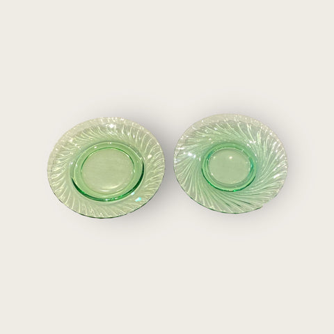 Green Depression Glass 6" Plates