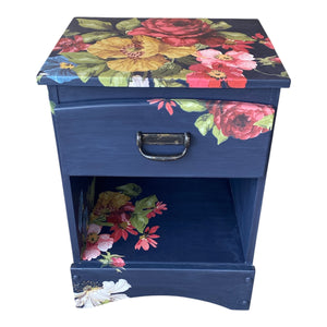 The Navy Floral Burst Nightstand
