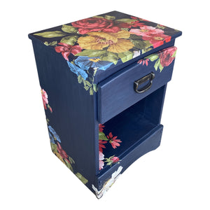 The Navy Floral Burst Nightstand