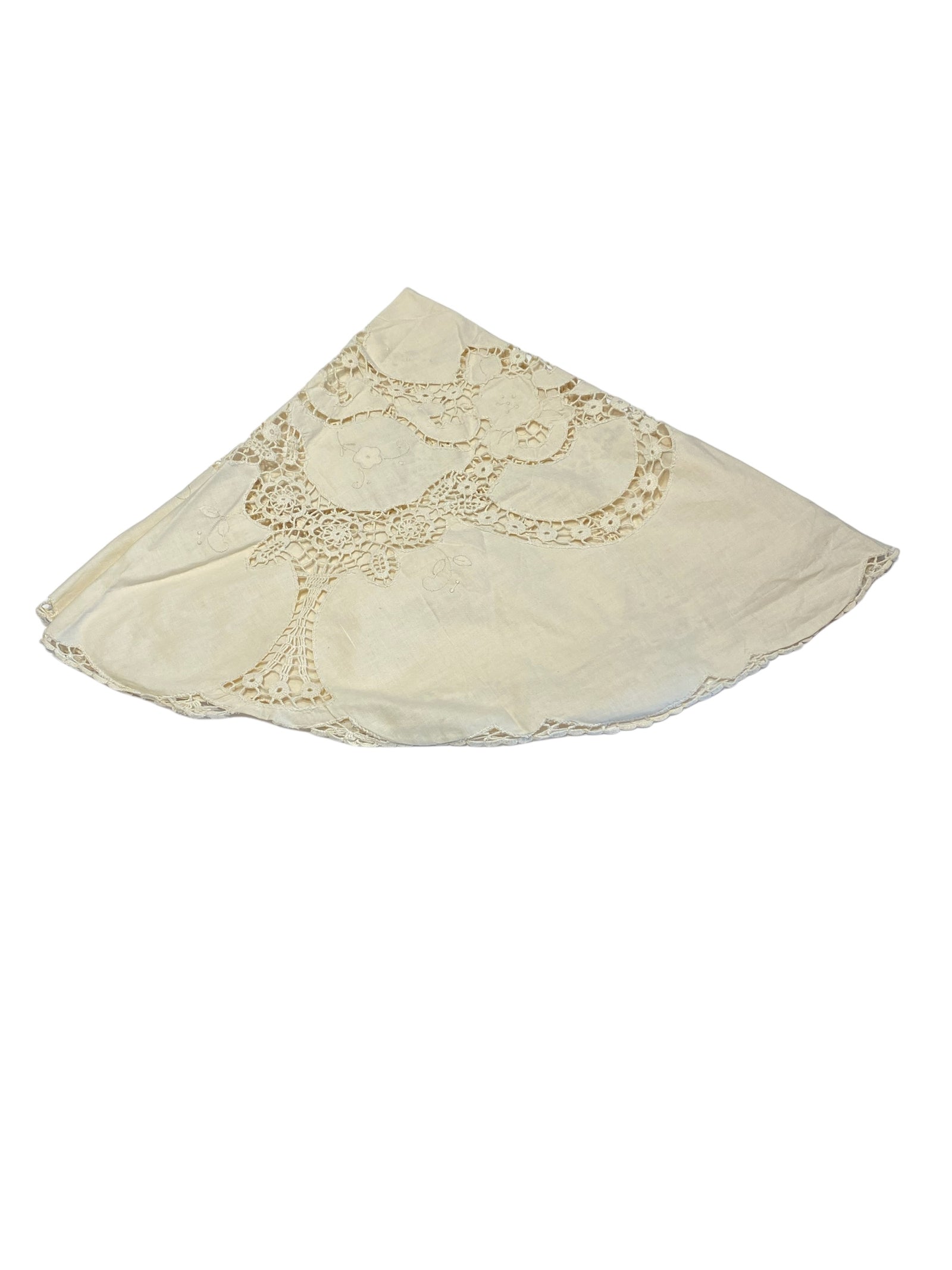 Round Ecru Tablecloth