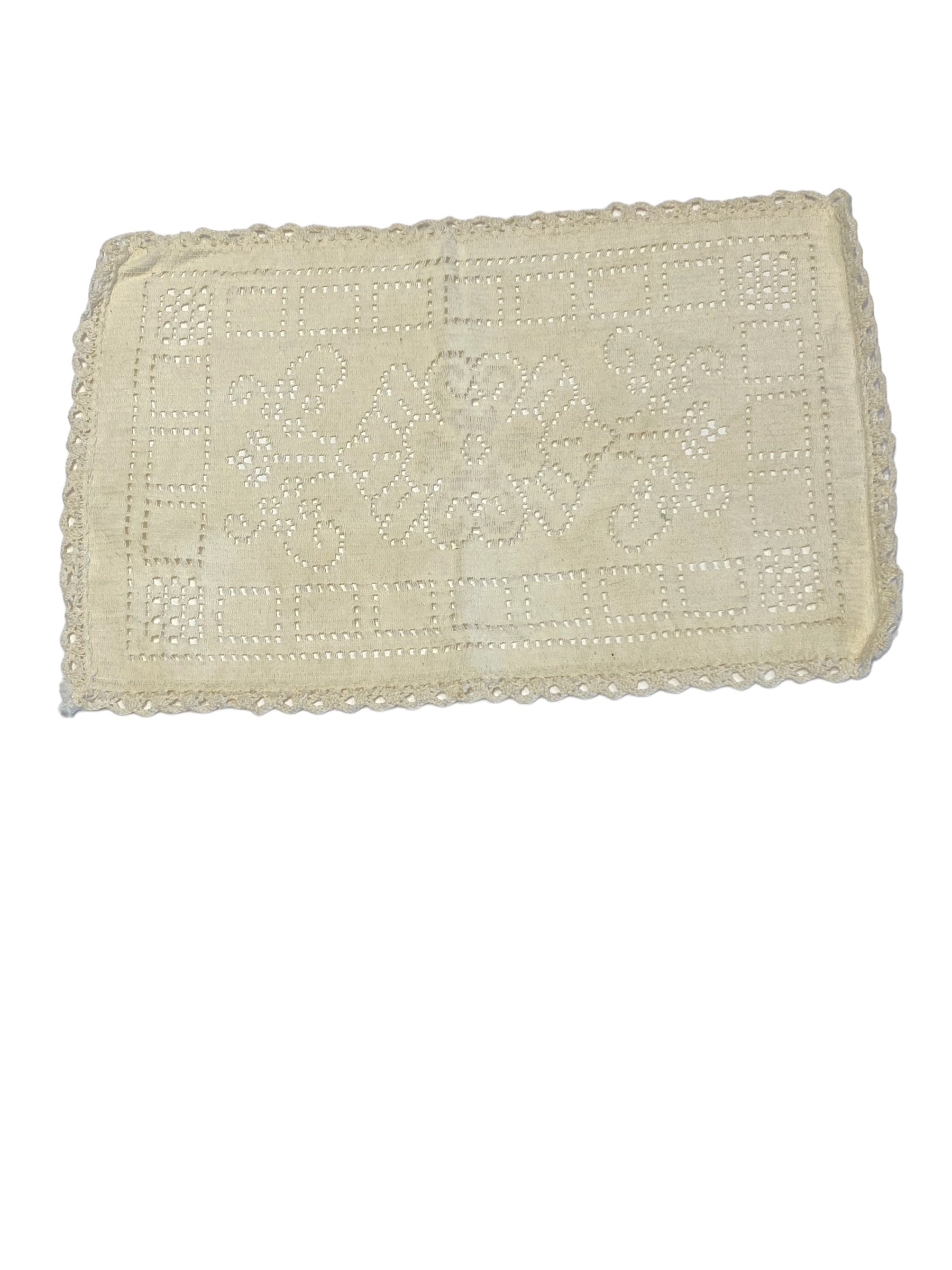 Small Ecru Rectangle Doily