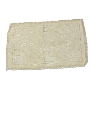 Small Ecru Rectangle Doily