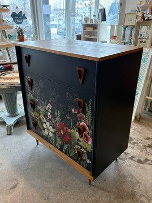 Custom Made Navy Blue Display Shelves