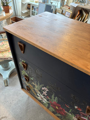 Custom Made Navy Blue Display Shelves