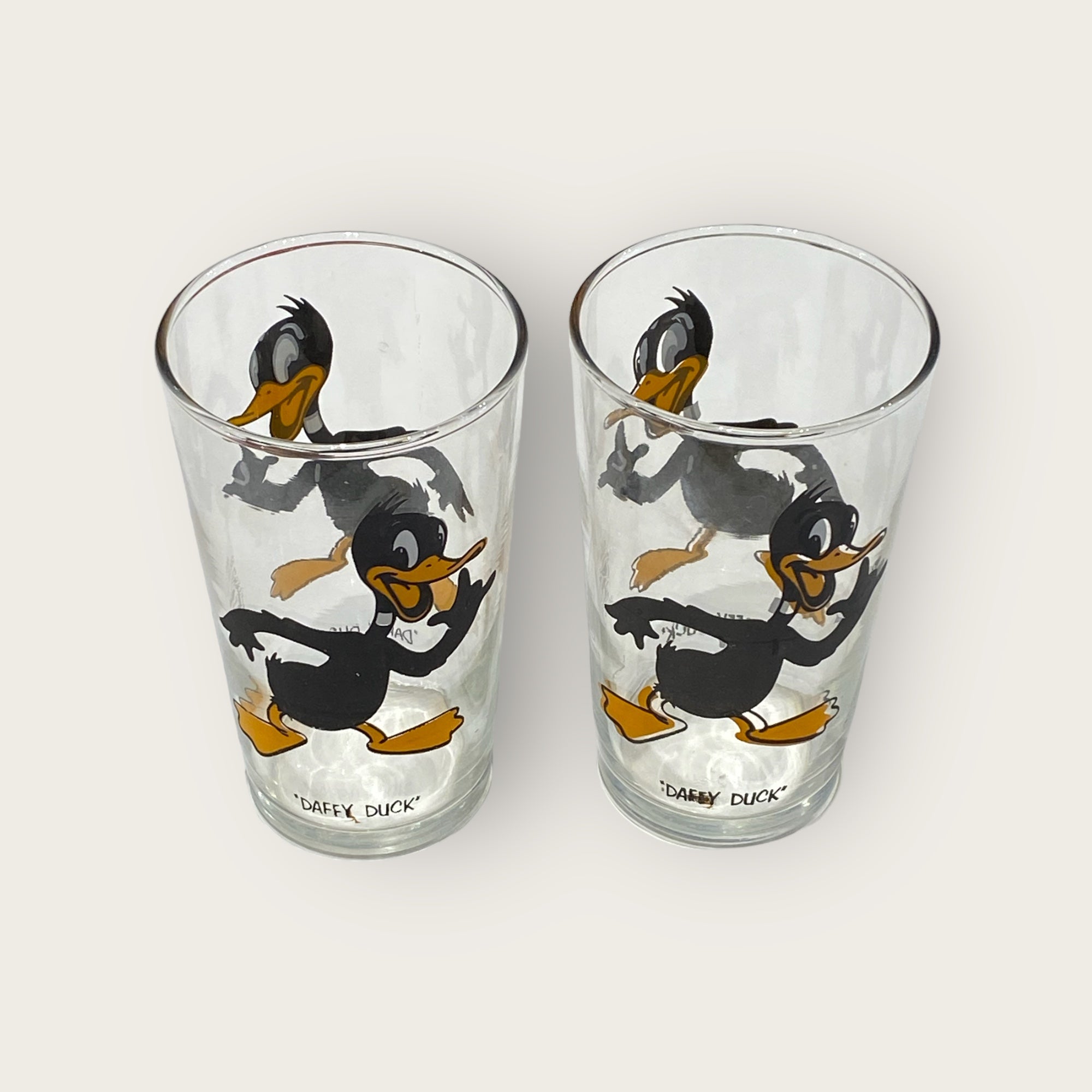 Retro Pepsi Co Daffy Duck Glasses