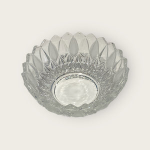 Etched Glass Small Bowl and Plate