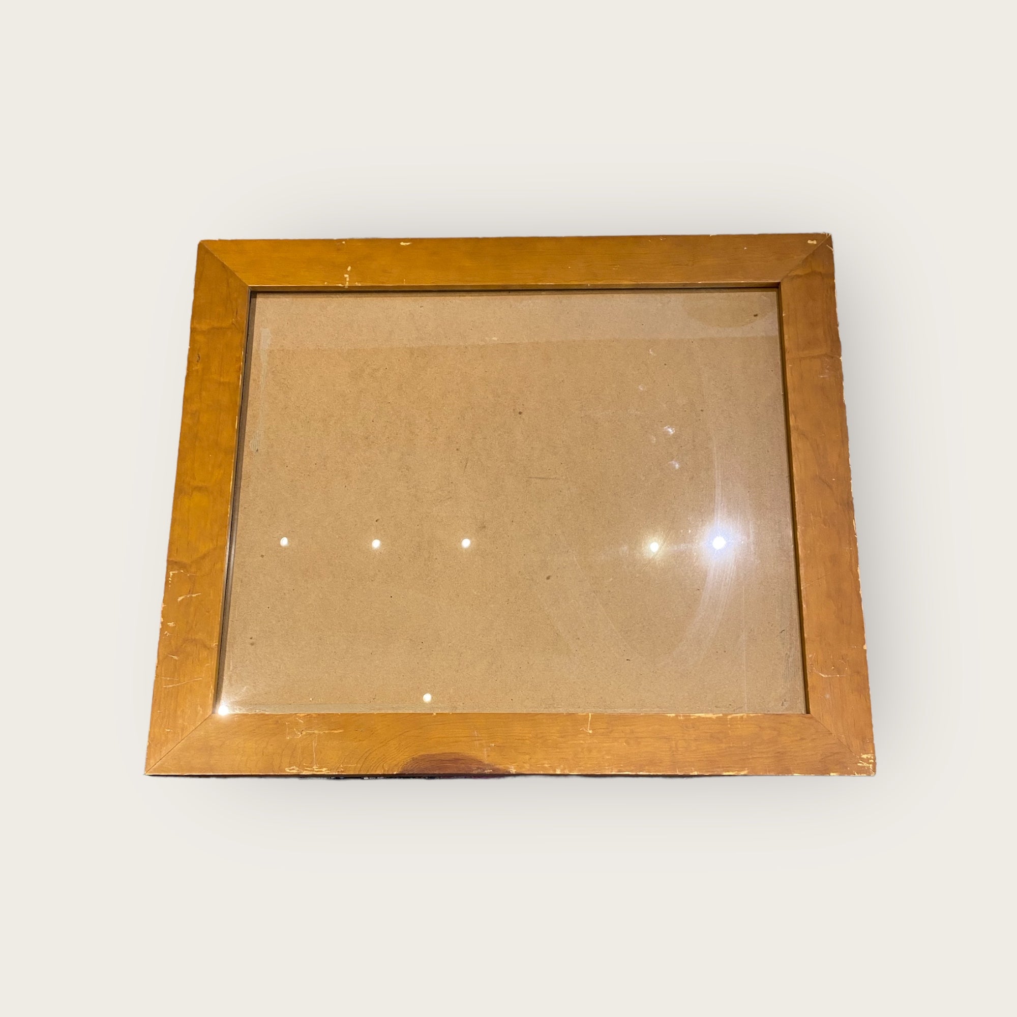 Extra-Large Flat Wood Frame with Glass