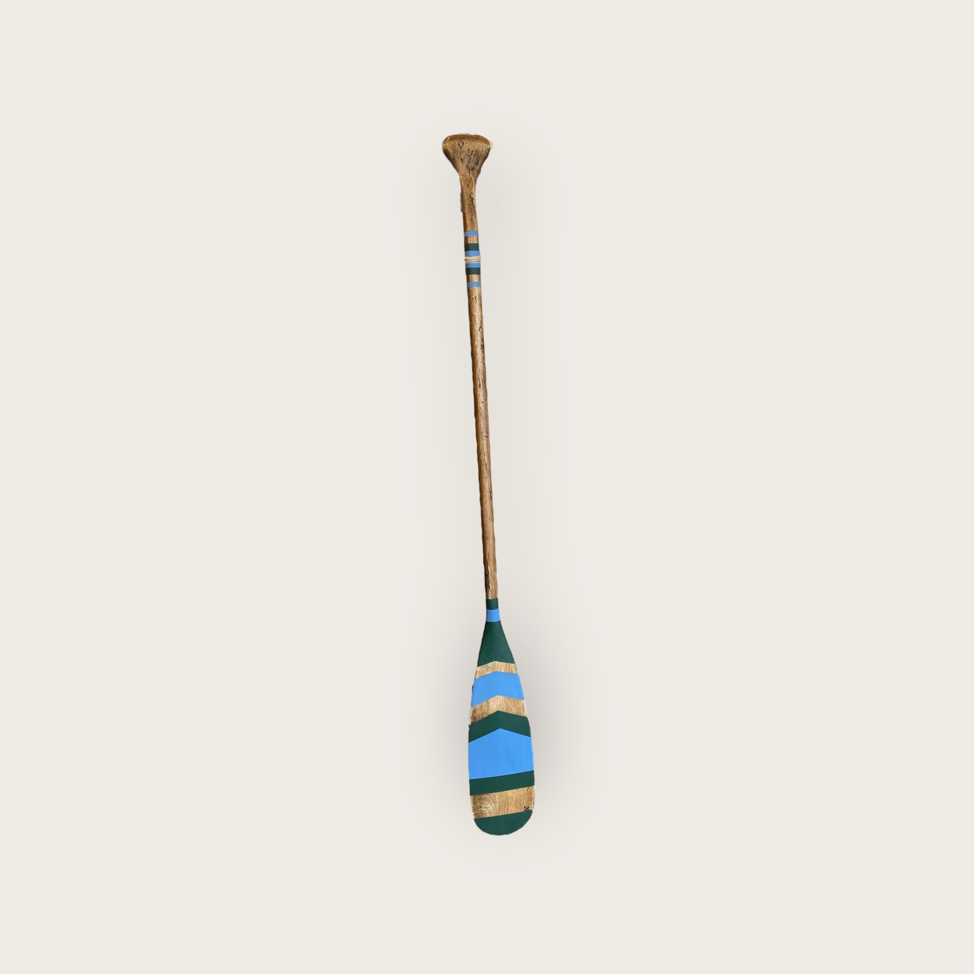 Decorative Blue and Forest Green Paddle