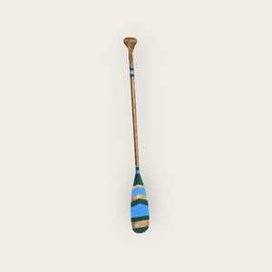 Decorative Blue and Forest Green Paddle