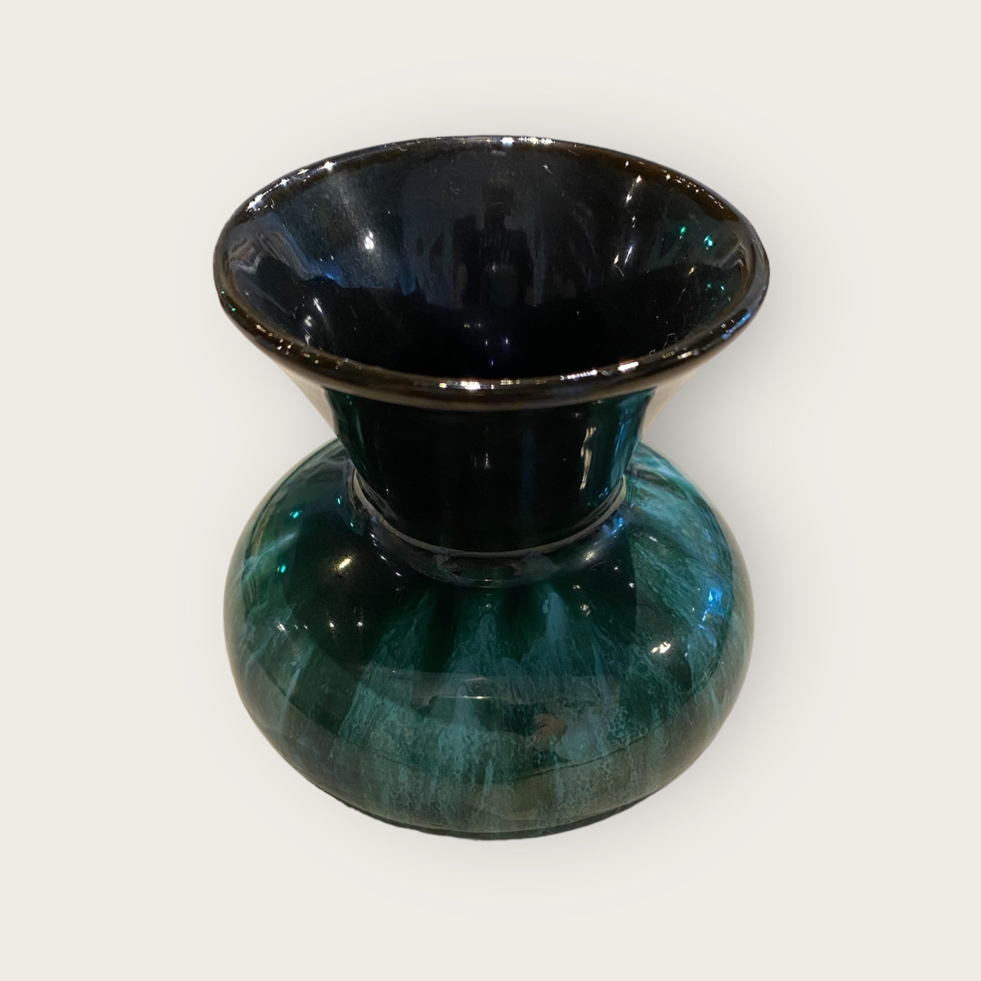 Blue Mountain Green and Black Vase