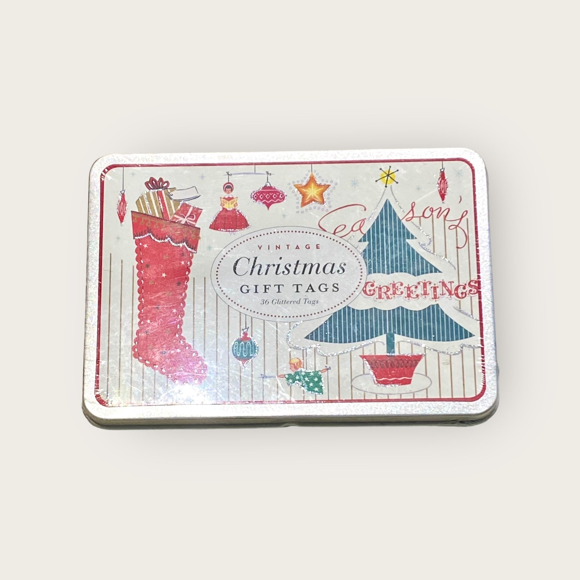 36 Glittered Christmas Gift Tags