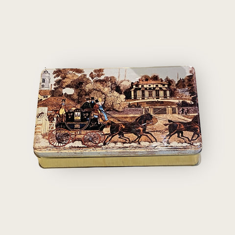 Horse and Carriage Cookie Tin