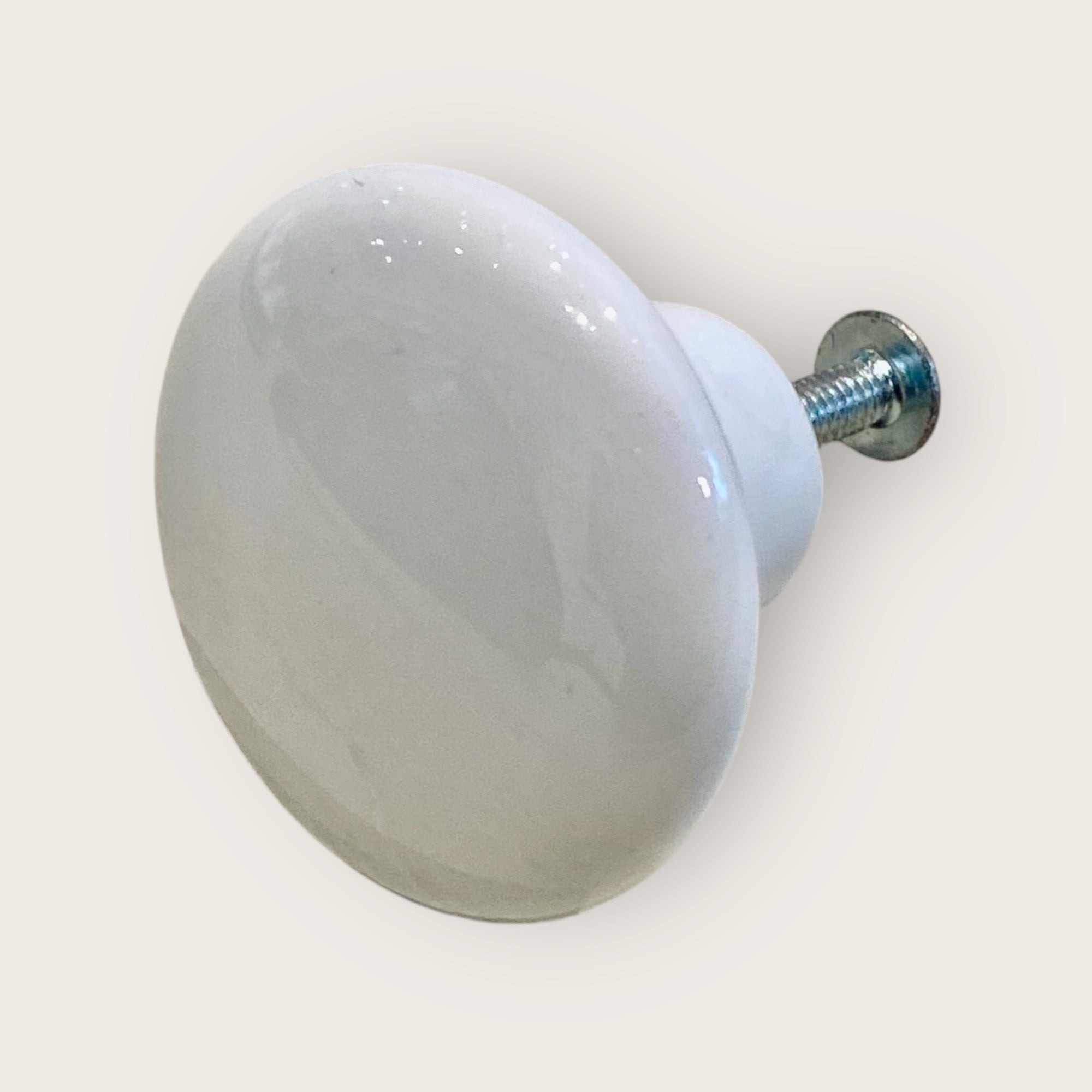 White Ceramic Knob