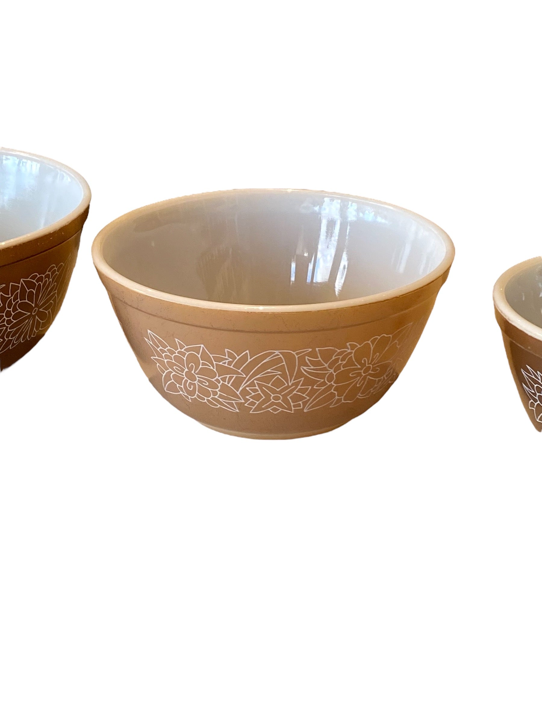 Pyrex 1970's Woodland Mixing Bowl Set