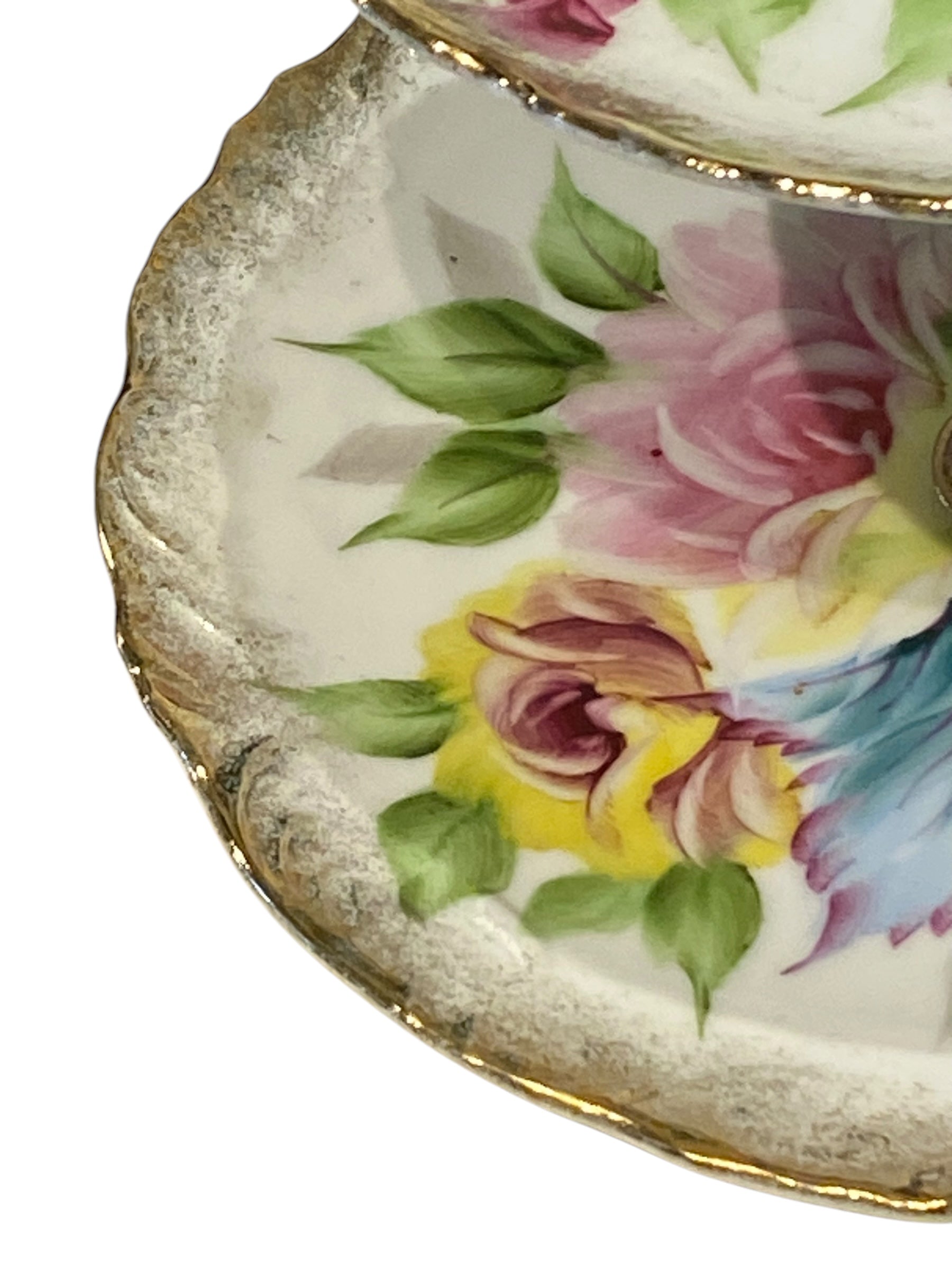 Shafford Ware Floral Tiered Tray