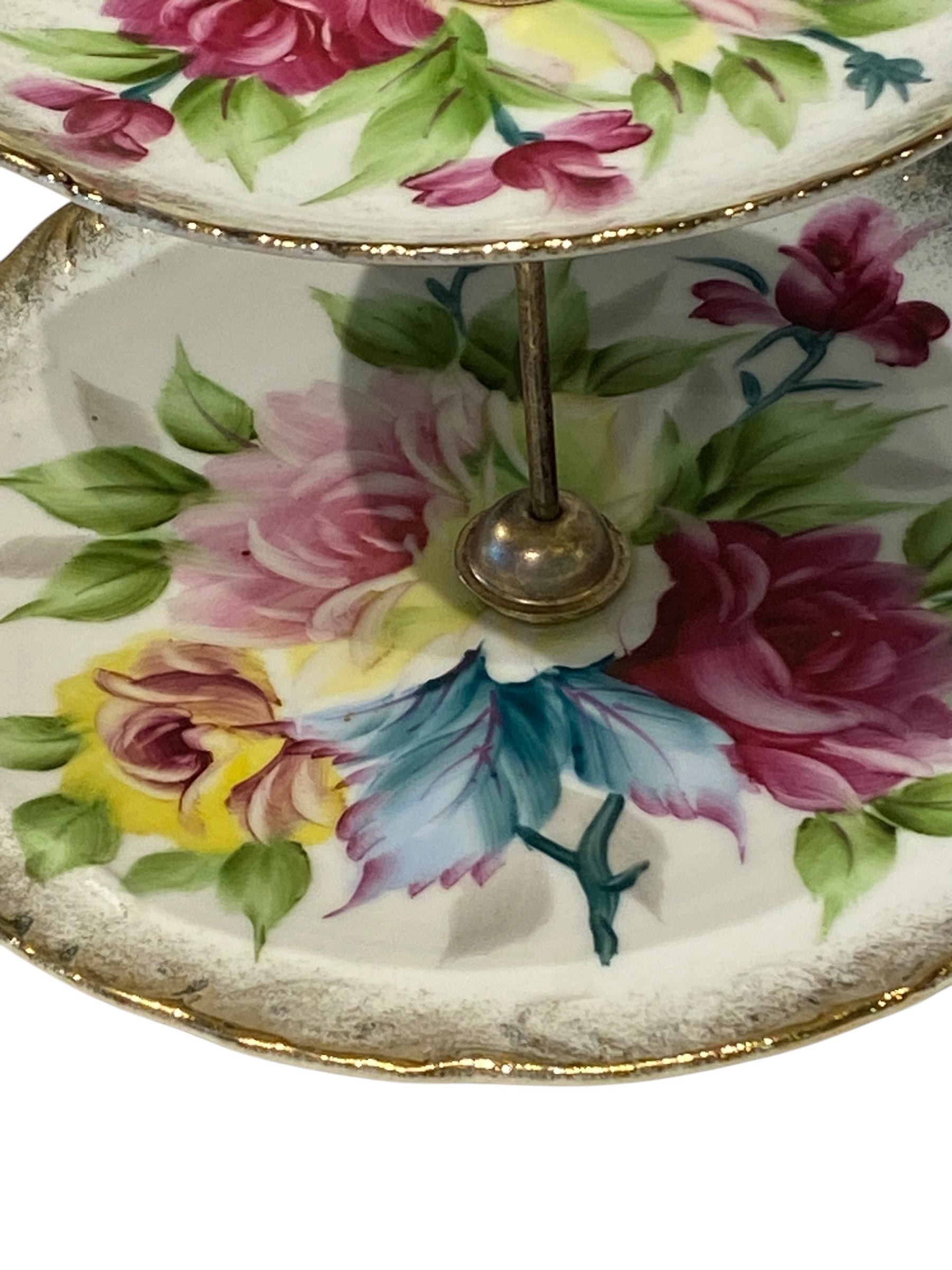 Shafford Ware Floral Tiered Tray