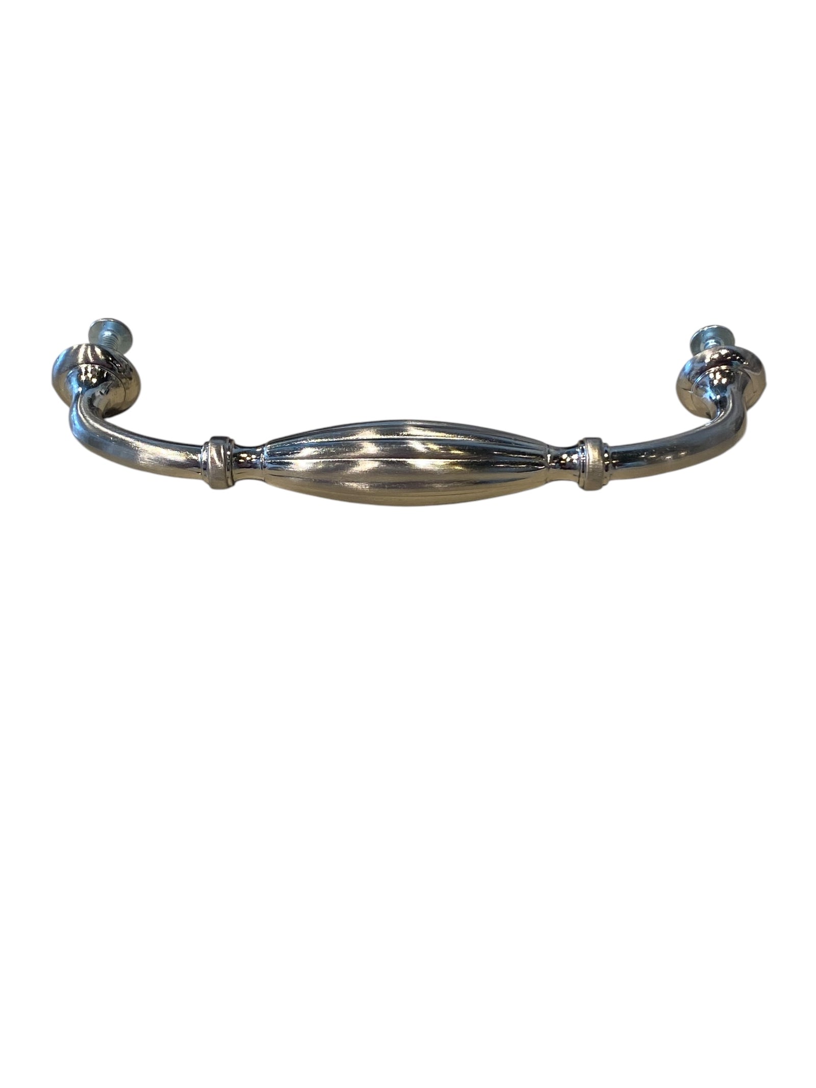 Silver Ribbed Pull Handle
