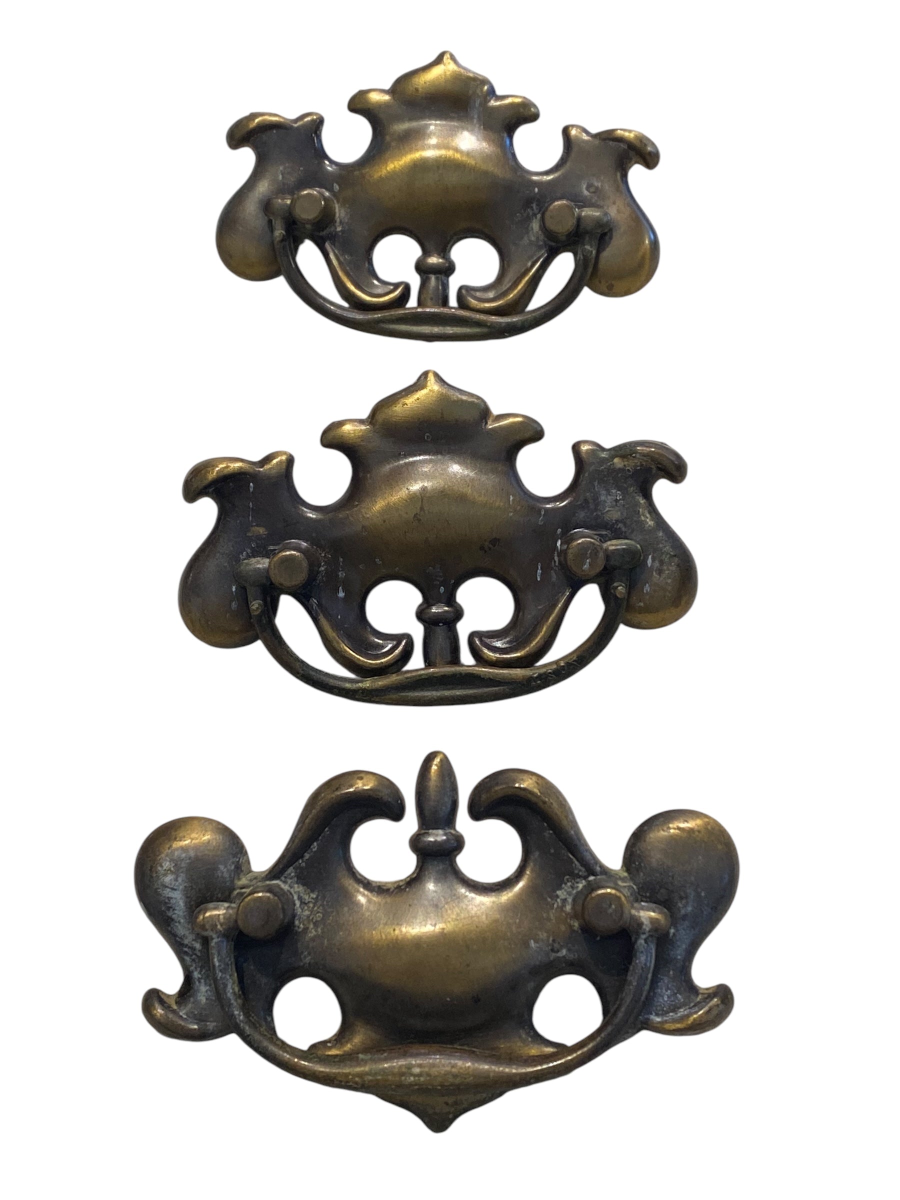 Brass Chippendale Colonial Drawer Pulls