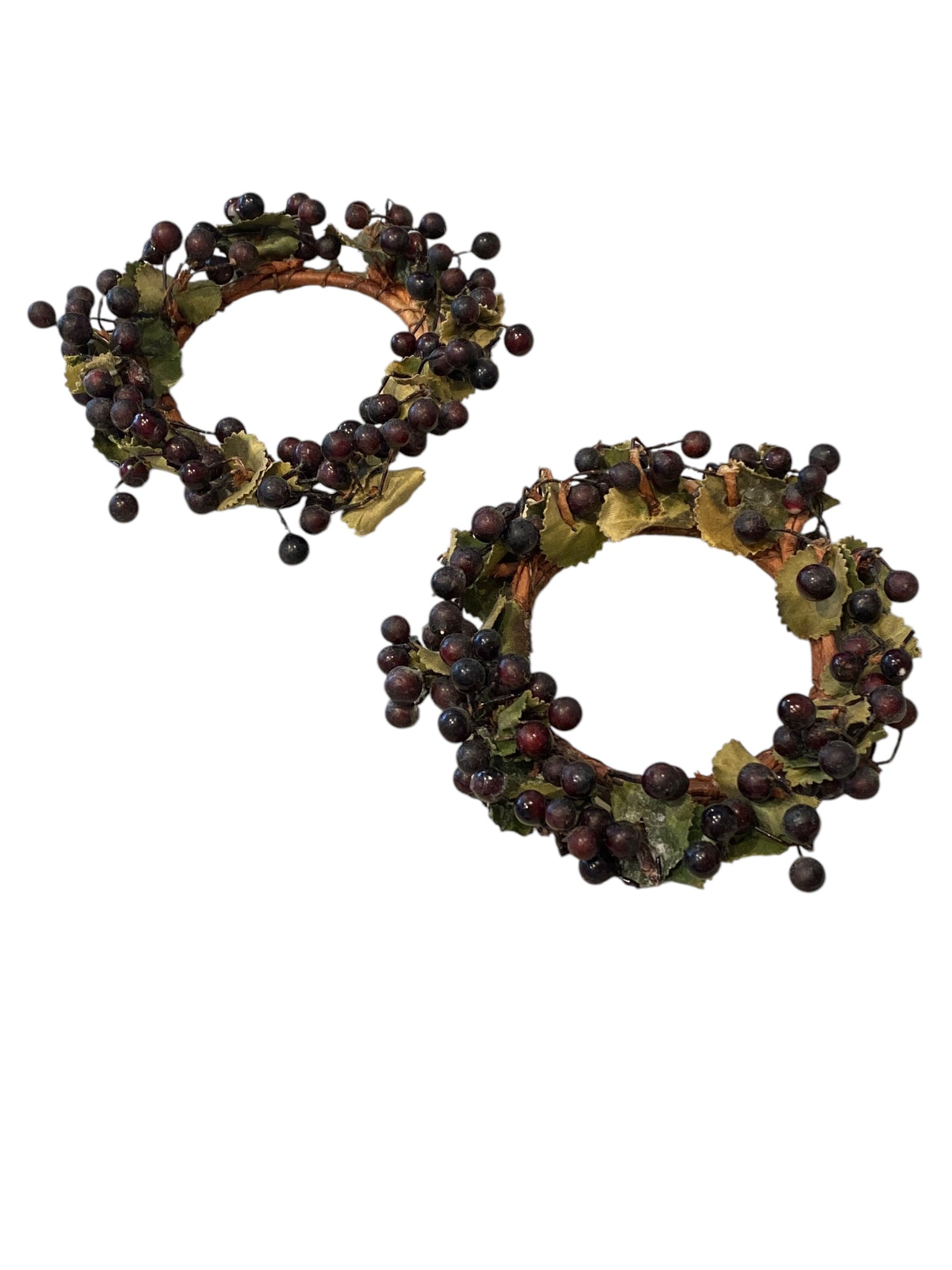 Primitive Dark Berry Candle Ring Set