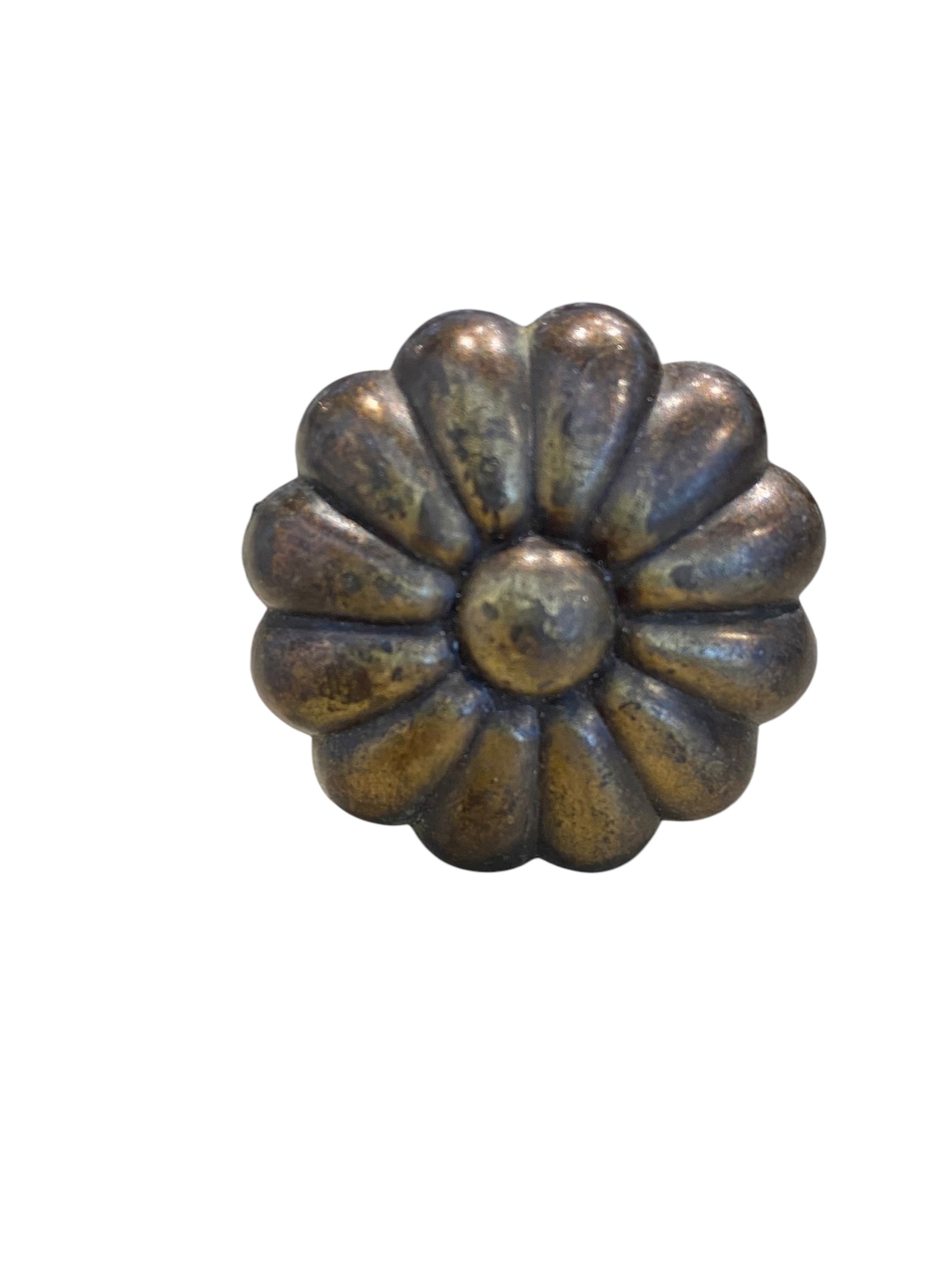 Vintage Ornate Brass Flower Drawer Knob