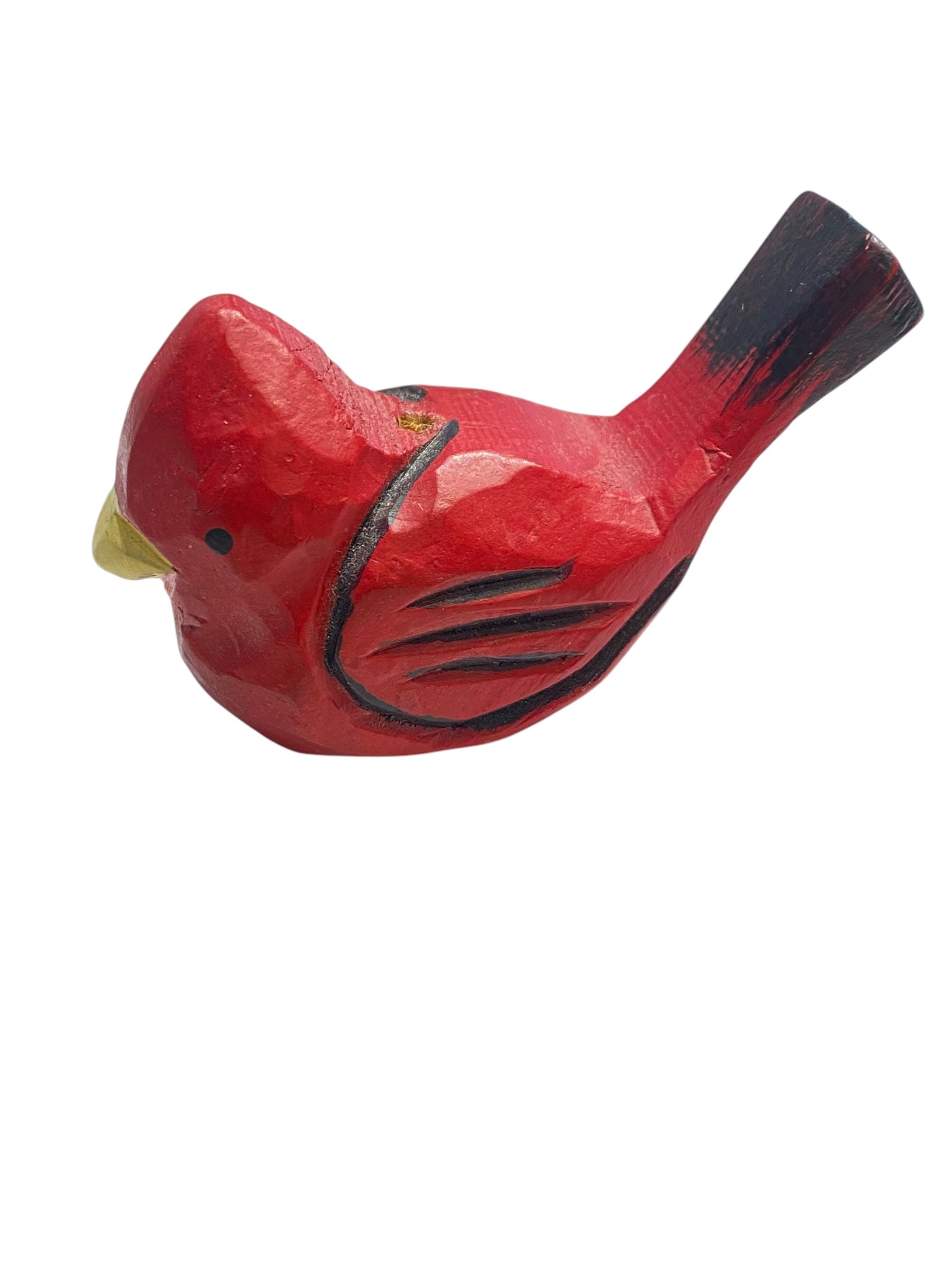 Miniature Hand-Painted Wooden Cardinal