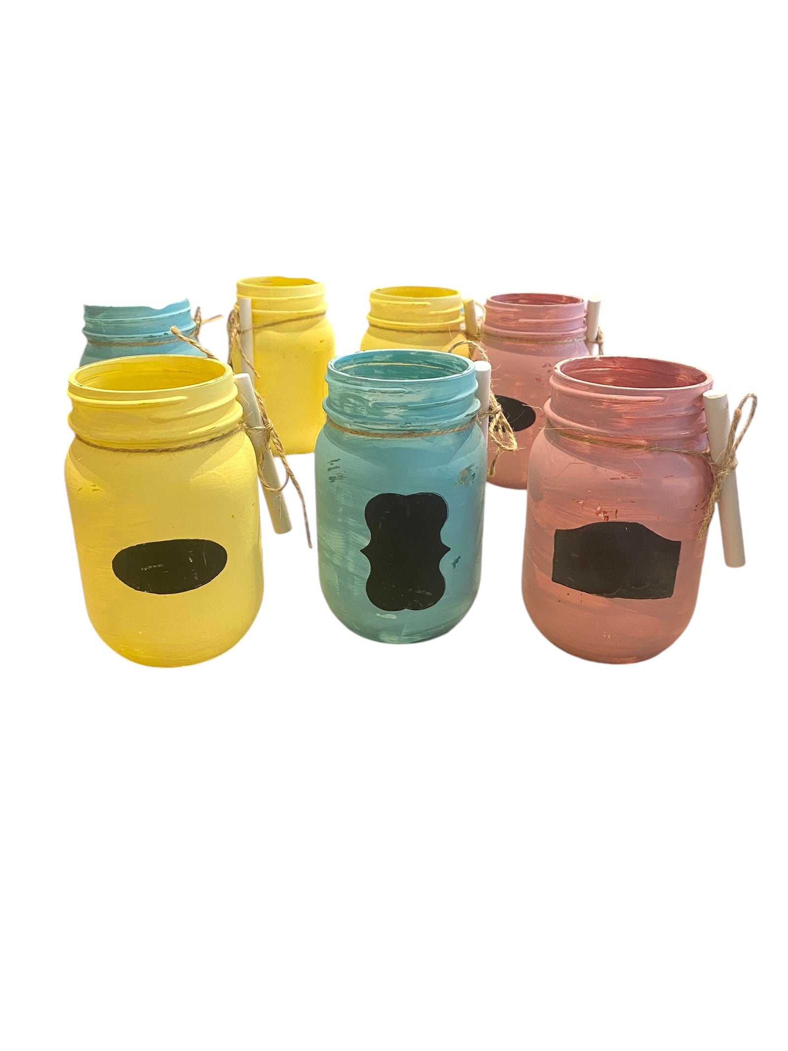 Mason Jar Vases/Storage with Chalkboard Label