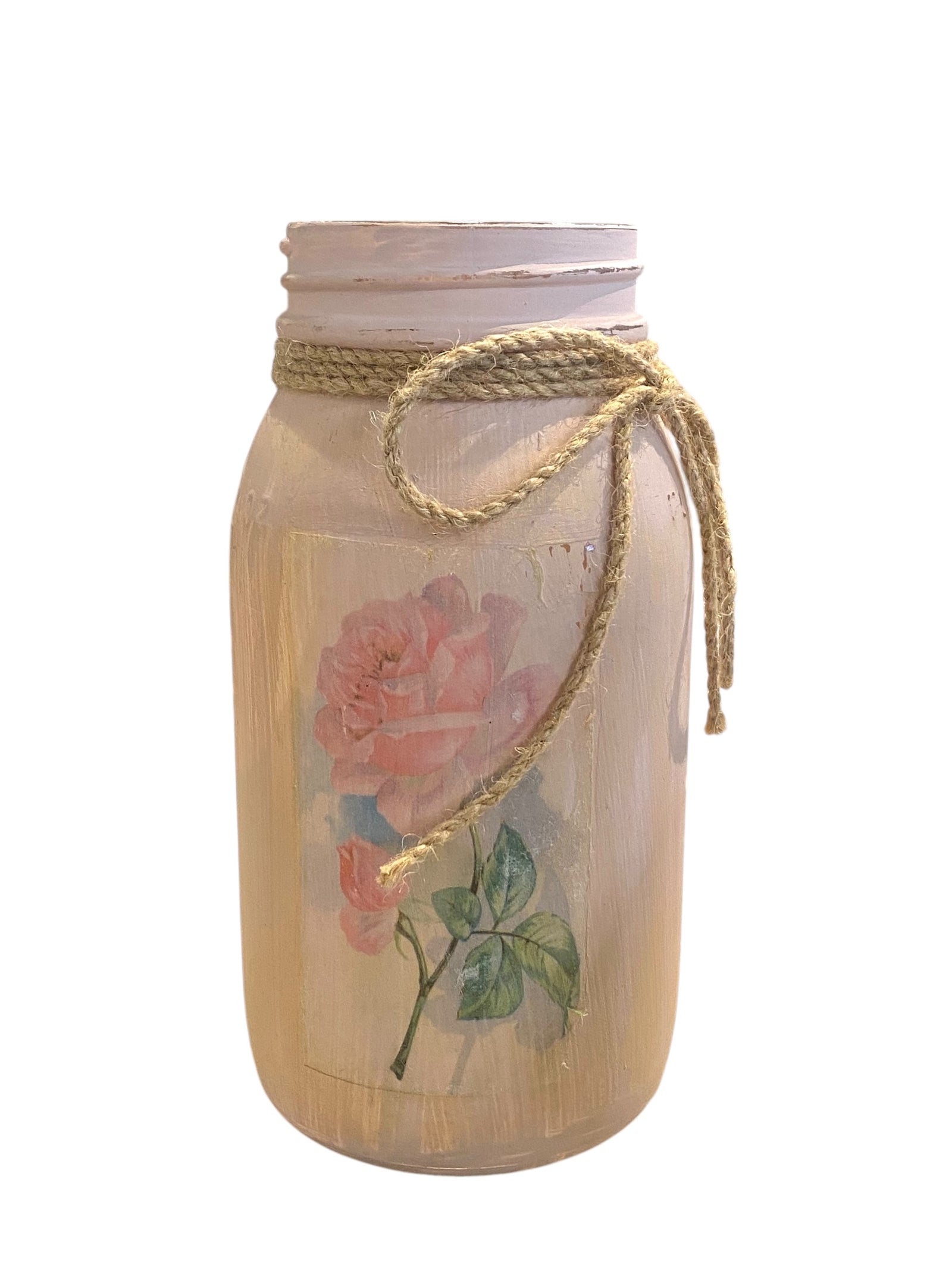 Mason Jar Vase with Rose