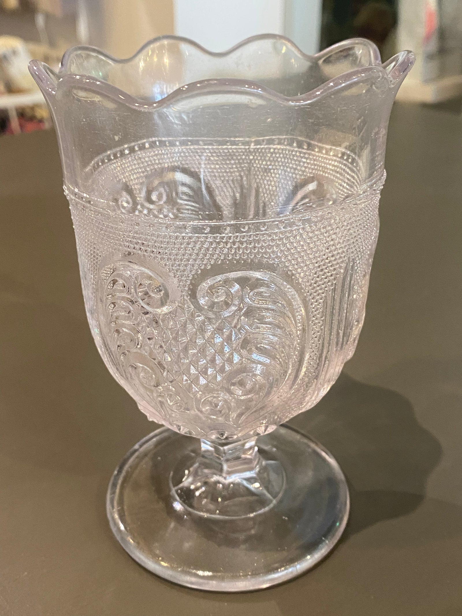 1870's Antique EAPG Bakewell, Pears & CO. Rochelle Pattern Spooner