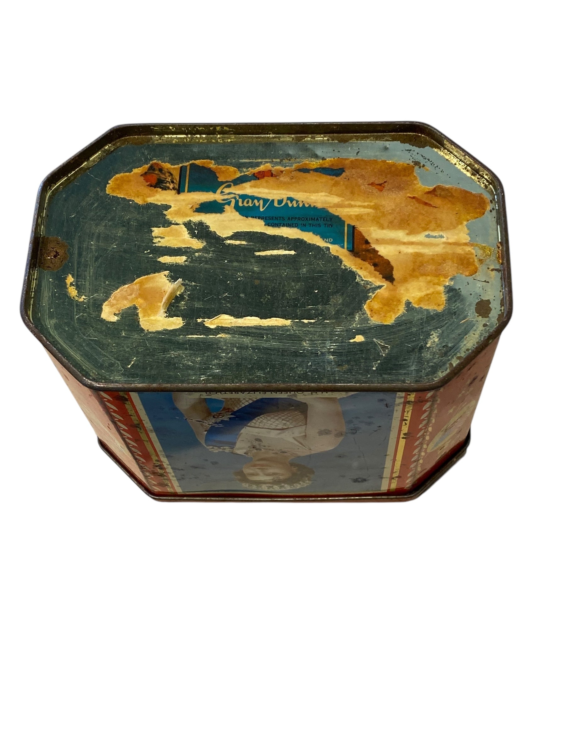1959 Commemorative Queen Elizabeth Biscuit Tin