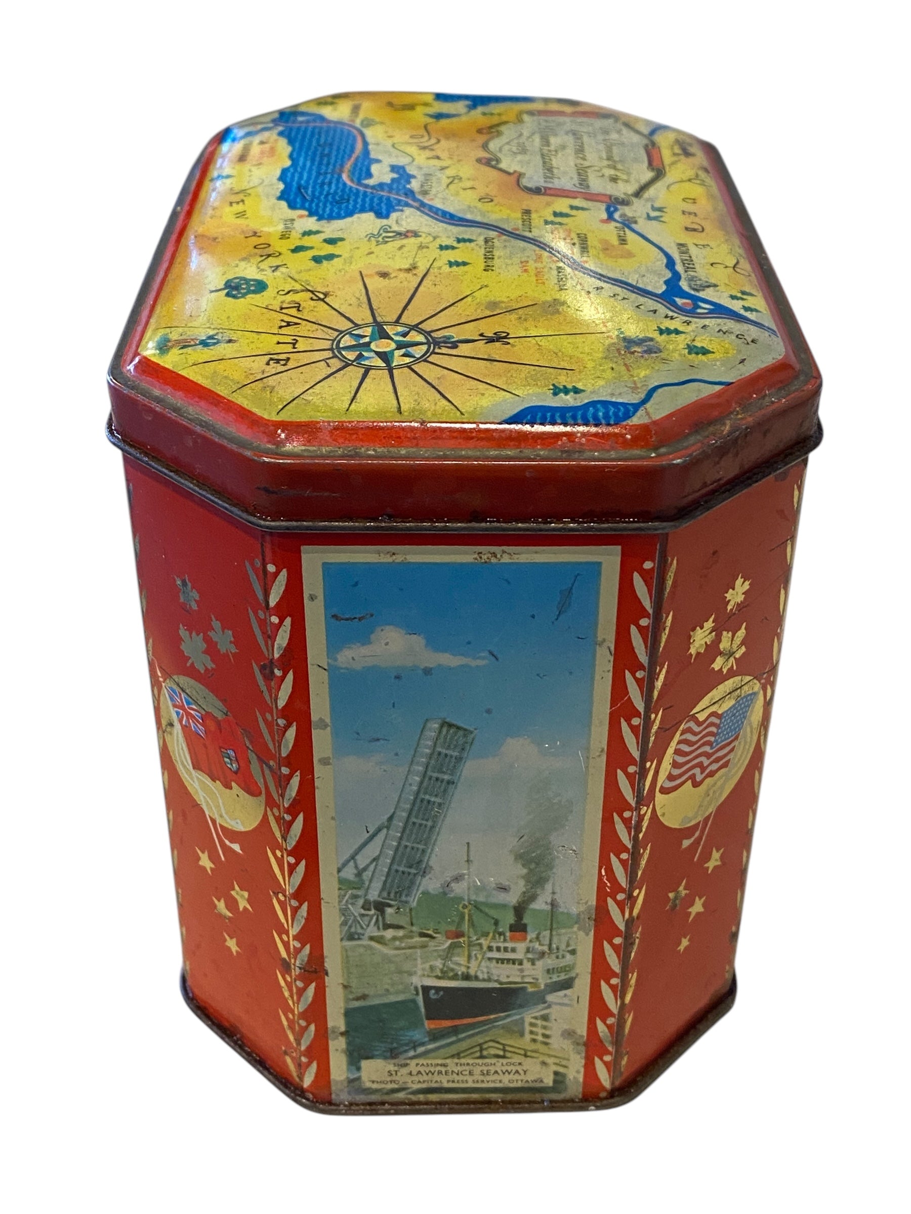 1959 Commemorative Queen Elizabeth Biscuit Tin