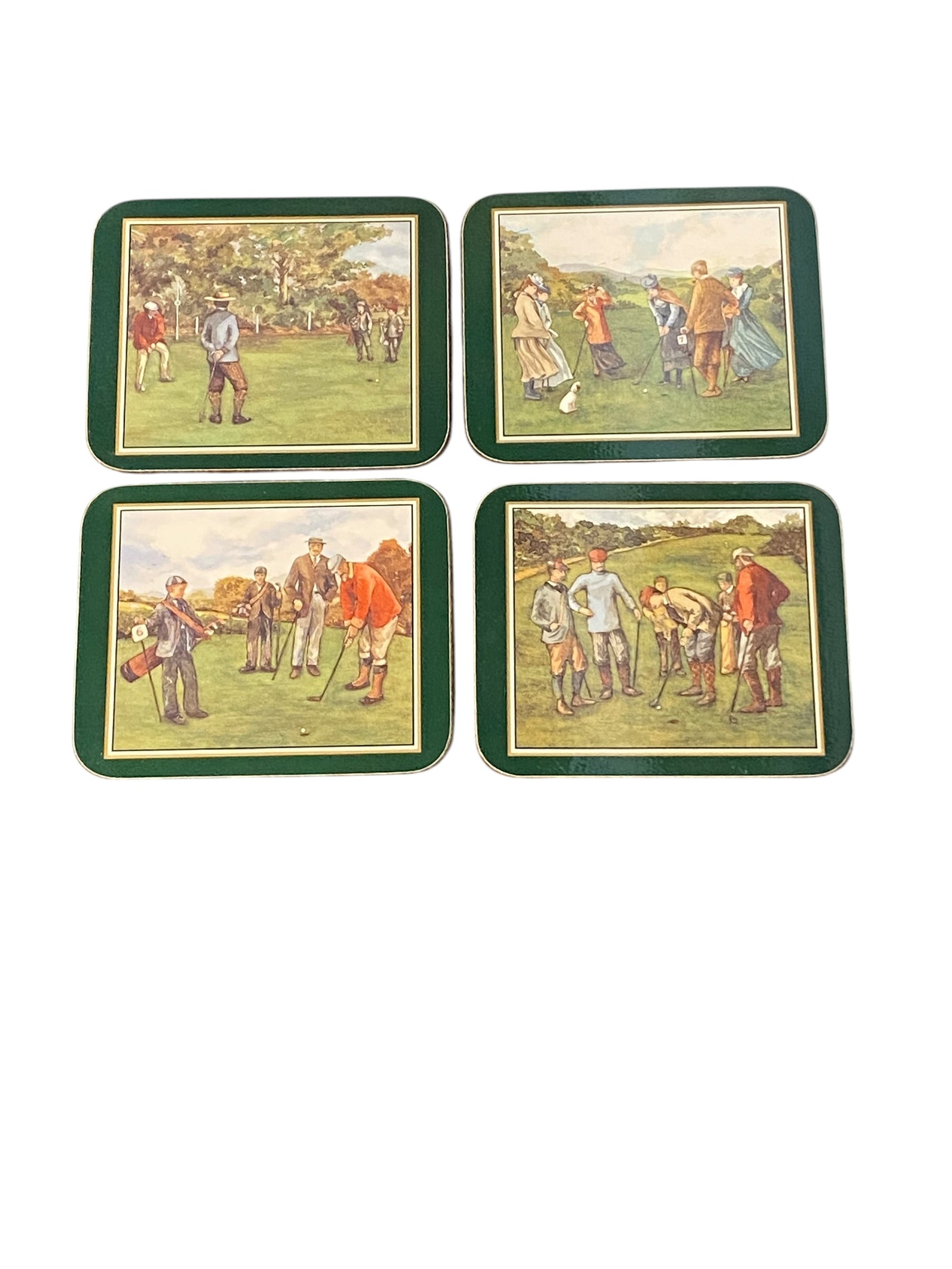 Vintage-Inspired Golf Coasters with Cork Backs