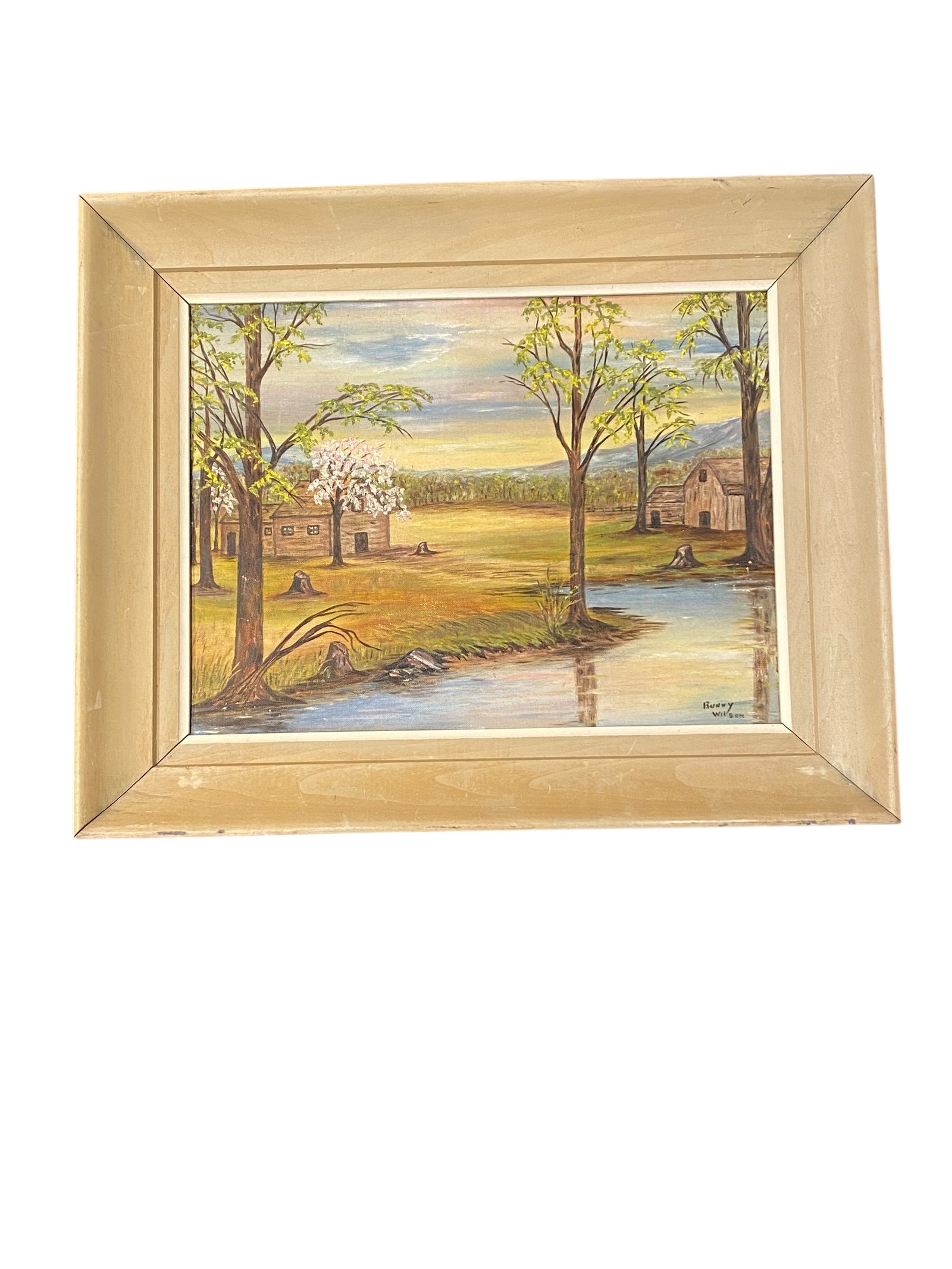 Spring on the Farm Oil Painting