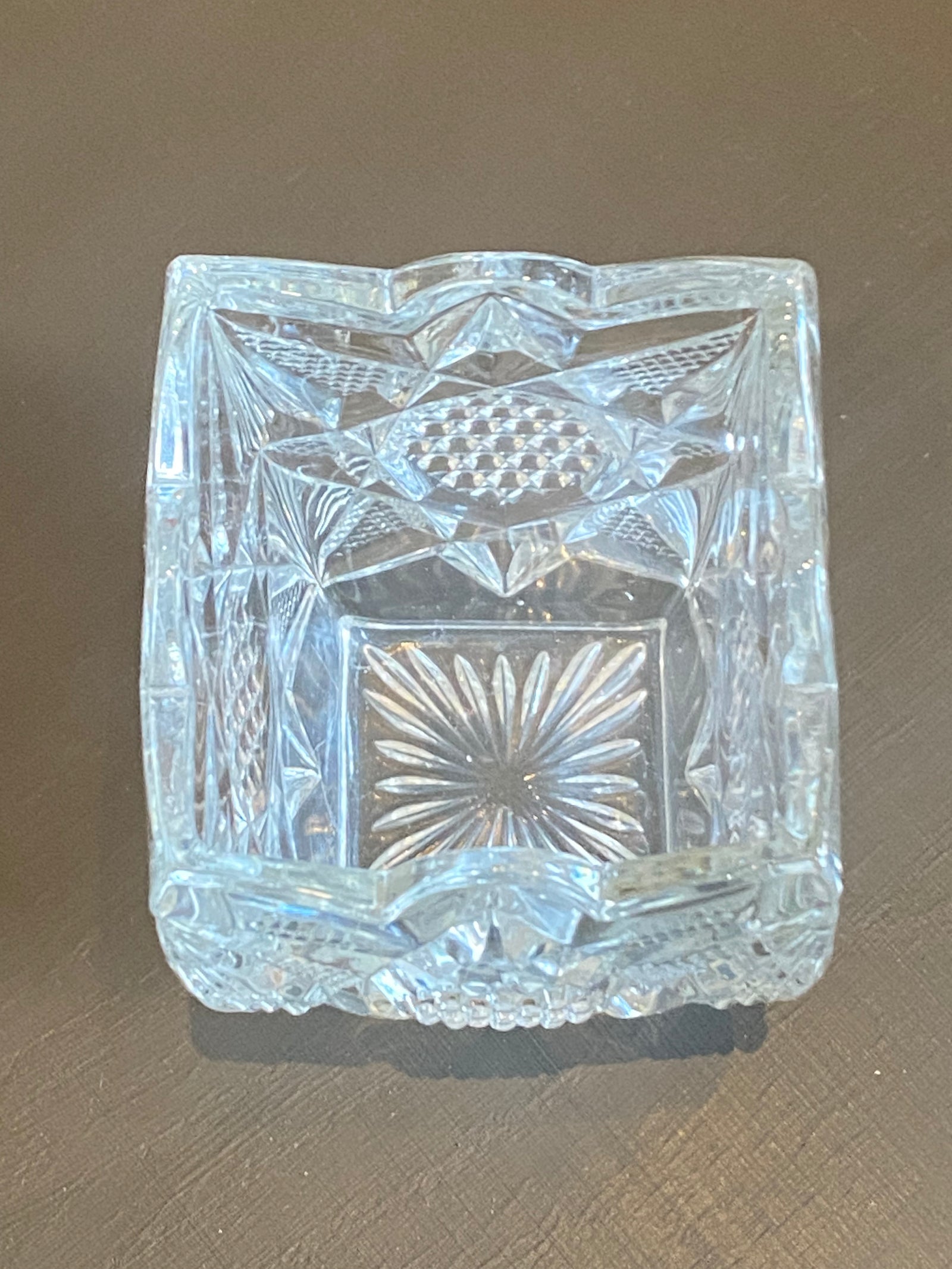 Early American Pressed Glass Square Vase