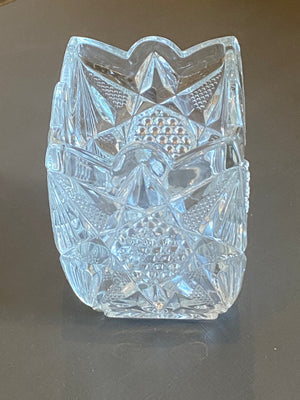 Early American Pressed Glass Square Vase