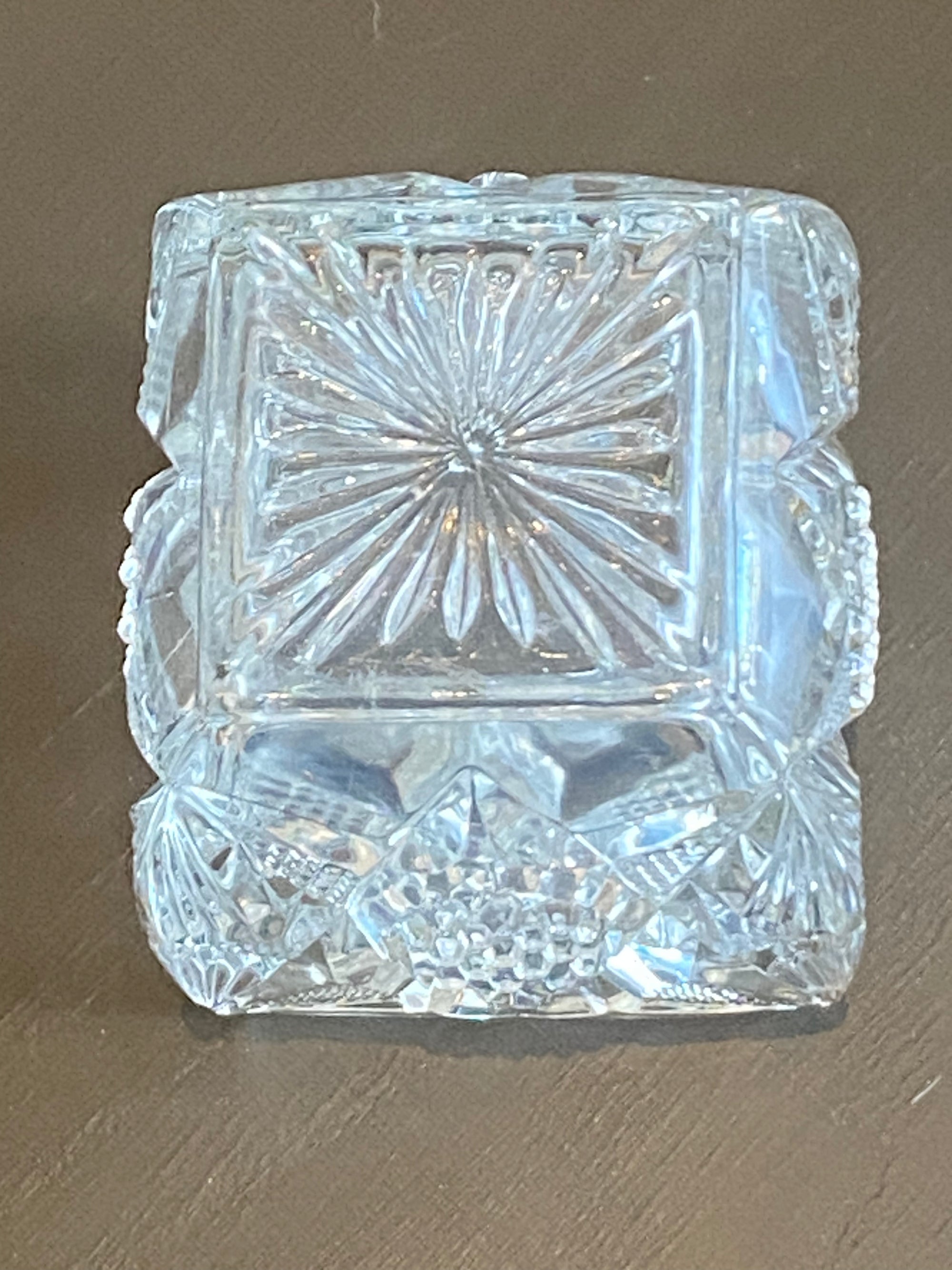 Early American Pressed Glass Square Vase
