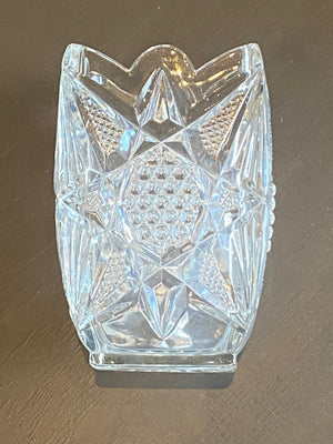 Early American Pressed Glass Square Vase