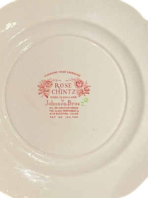 Johnson Brothers Rose Chintz Pink Salad Plate