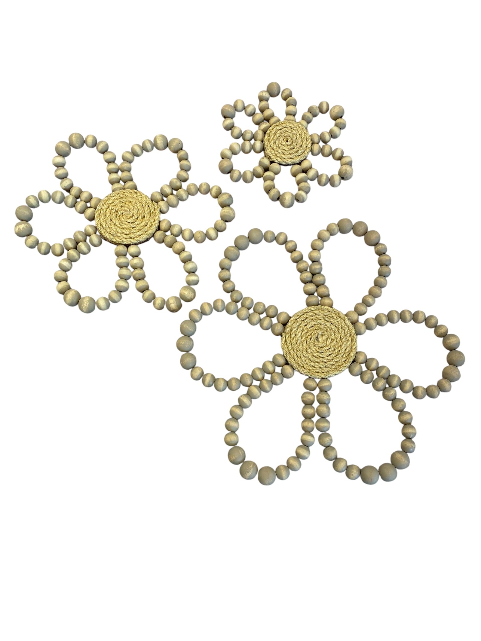 Retro Beaded Flowers (set of 3)
