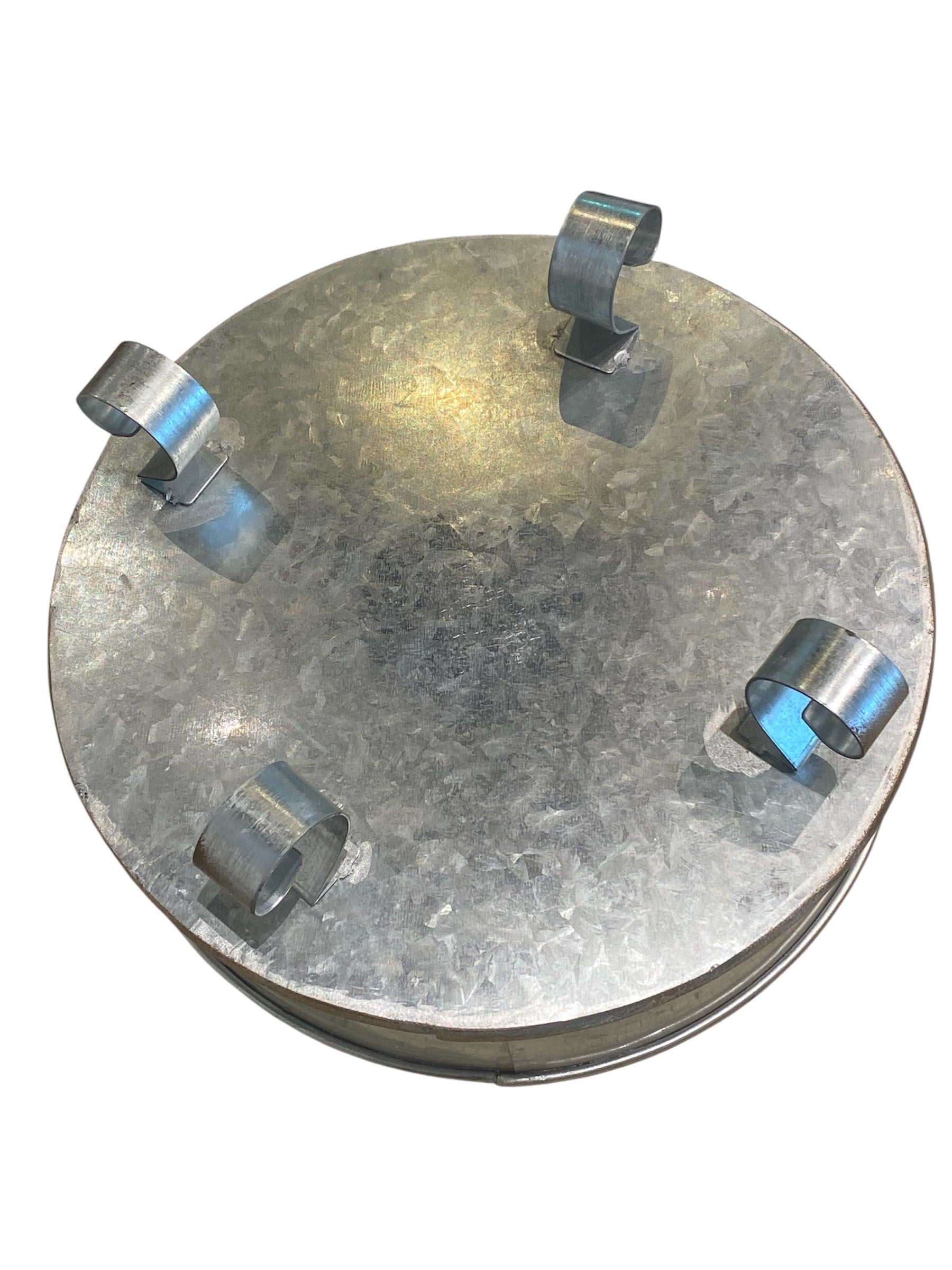 Galvanized Round Pan with Curled Legs