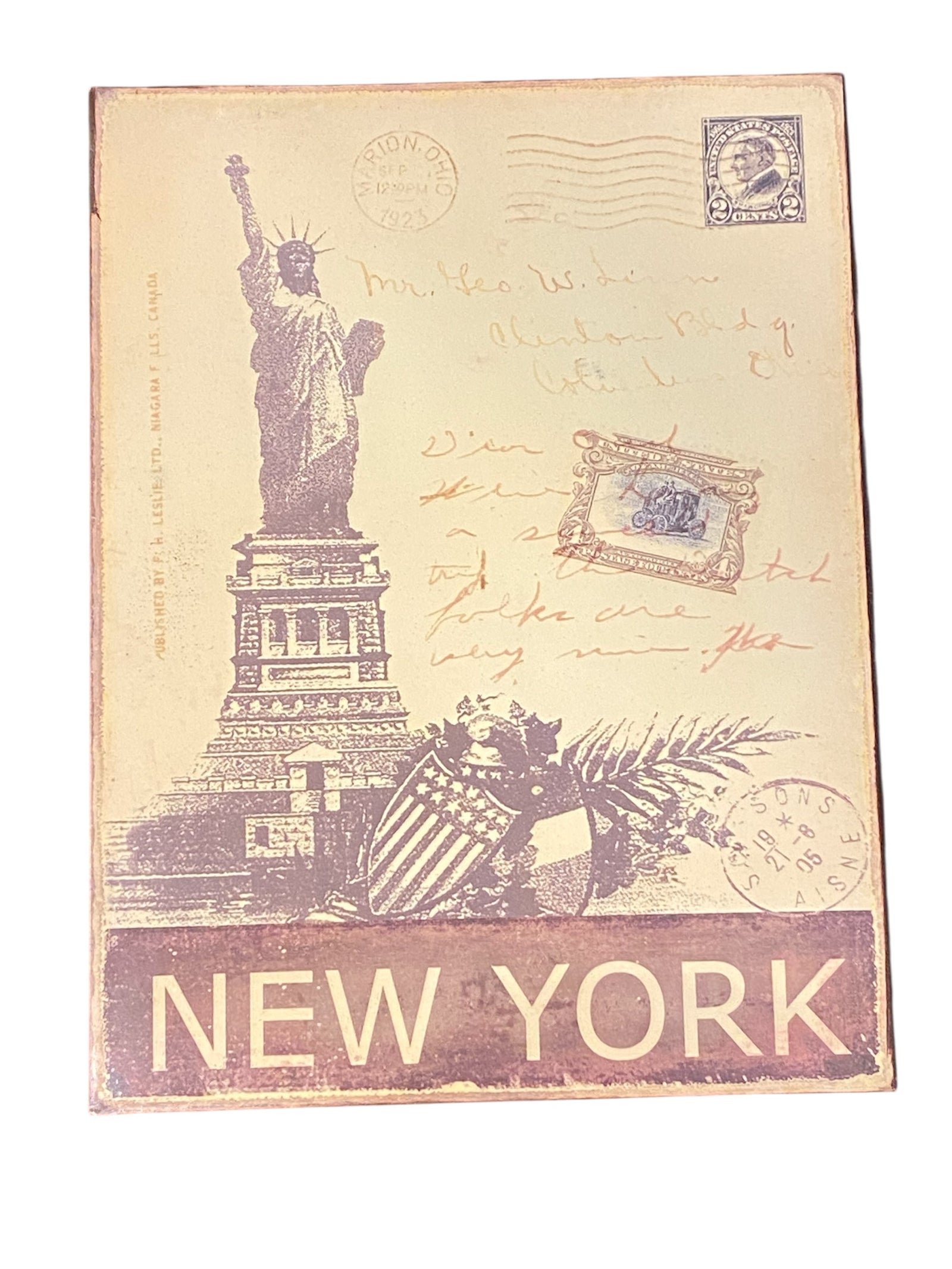 Rustic Metal New York Sign