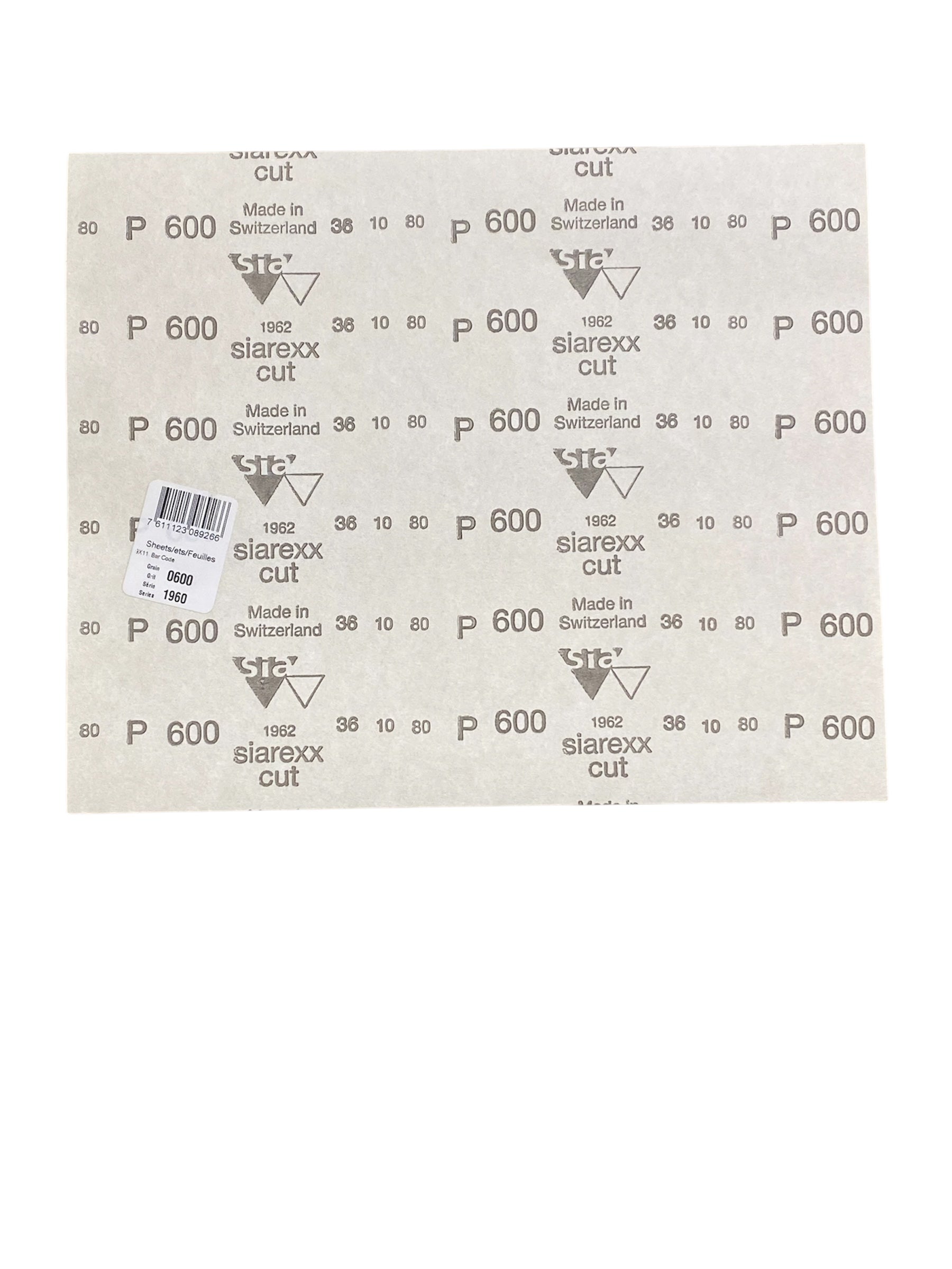 600 Grit Sandpaper Sheet
