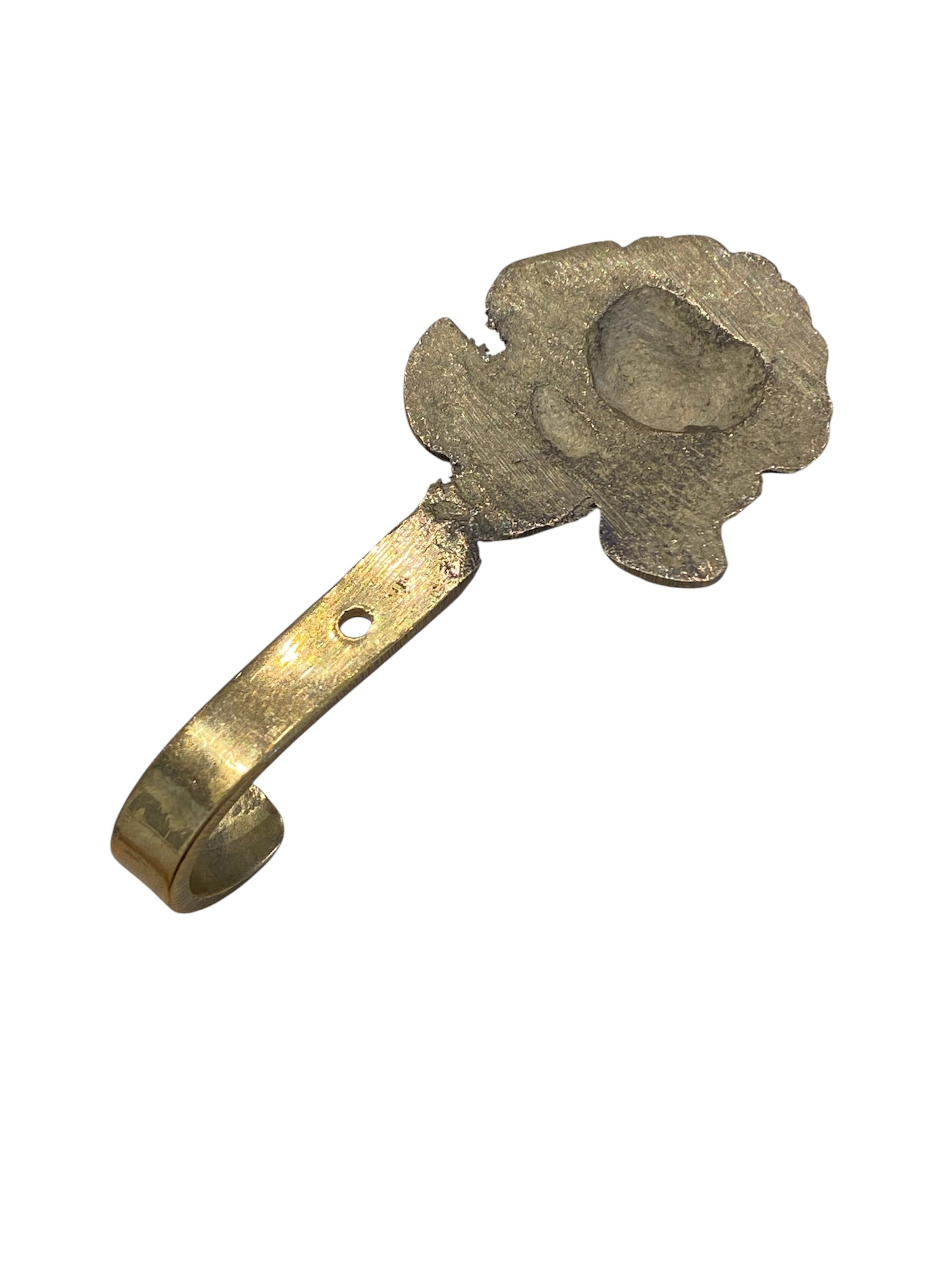 Brass Ornate Rose Hooks