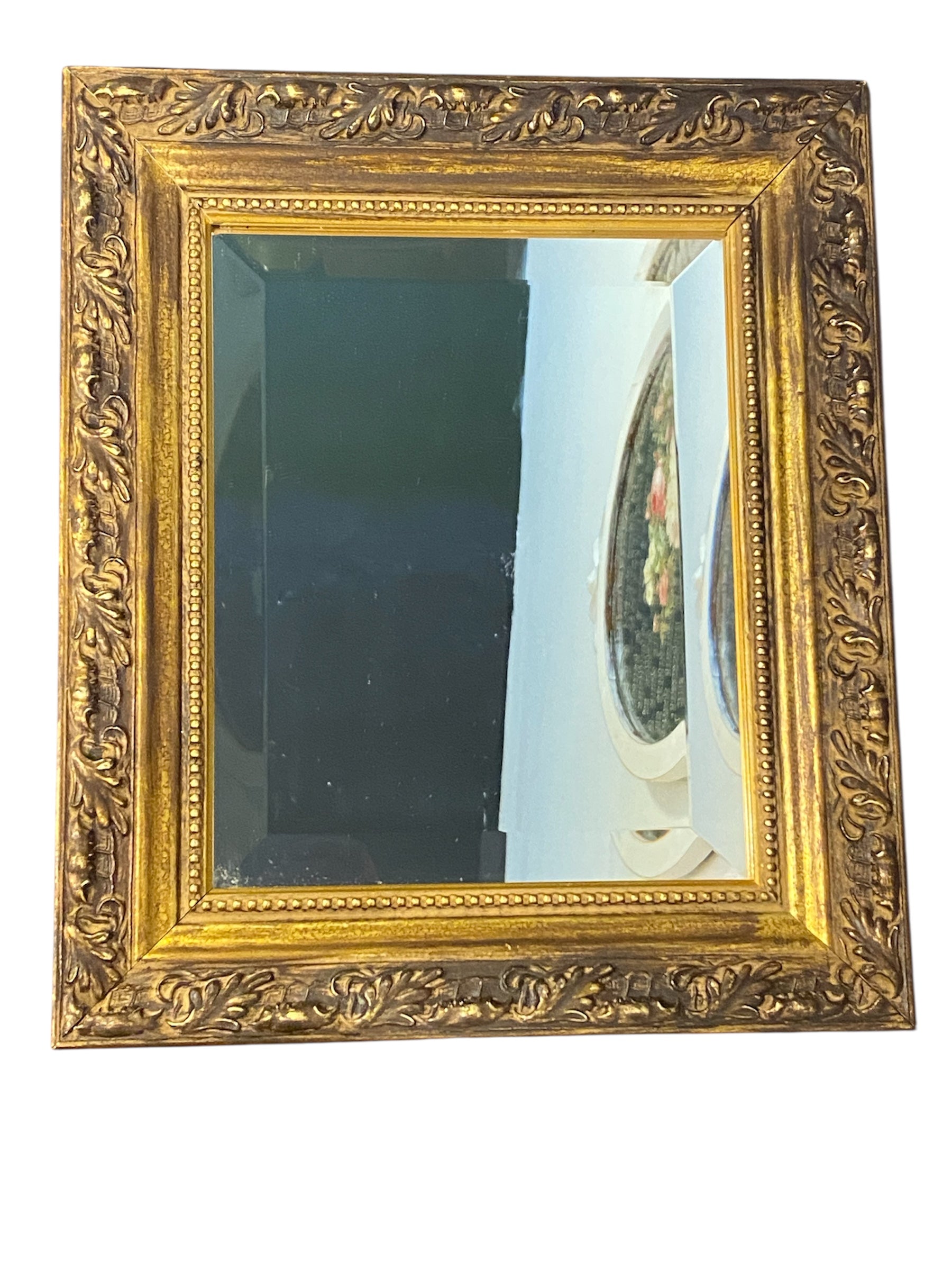 Dark Brown and Gold Ornate Mirror