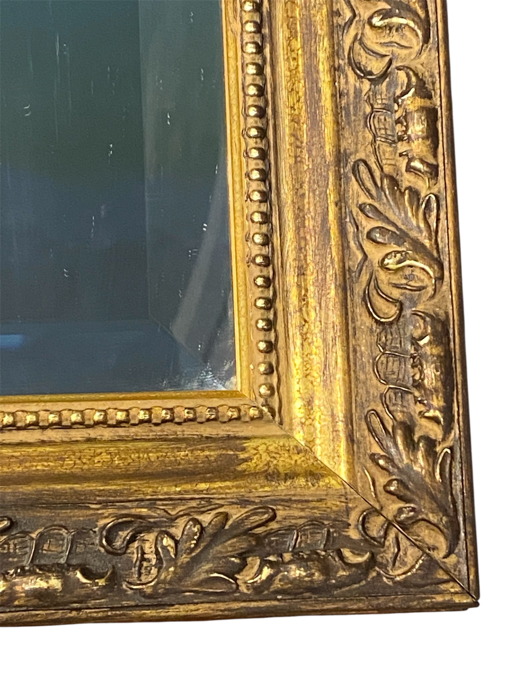 Dark Brown and Gold Ornate Mirror